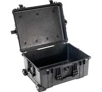 PELI 1610 Contenitore di Trasporto Impermeabile per attrezzature Fragili, IP67 Impermeabile e a Prova di Polvere, Capacità di 62L, Prodotto in Germania, Senza Schiuma, Colore Nero