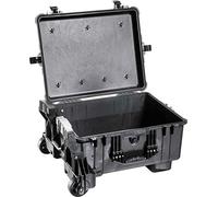 PELI 1610M Valigia per il trasporto a prova di schiacciamento con ruote per impieghi gravosi, IP57 Impermeabile e protetto dalla polvere, Capacità di 63L, Prodotto in USA, Senza schiuma, Colore Nero