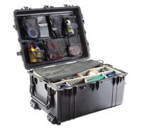 Peli 1630 Valigia Da Trasporto Peli 1630 Con Ruote E Maniglie Per Carichi Pesanti, IP67 Impermeabile e a Prova di Polvere, Capacità 148L, Prodotto In USA, Con Inserto divisorio Imbottito, Colore Nero