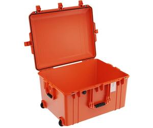 PELI 1637 Air Trolley Protettivo Leggero con Ruote per Camera e Droni, Impermeabile e resistente alla polvere, 89L di Capacità, Fabbricato in USA, Senza Schiuma, Colore: Arancione