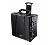 PELI 1640 Contenitore da trasporto estremamente robusto con ruote, IP67 Impermeabile e a prova di polvere, Capacità di 130L, Prodotto in USA, Con Inserto divisorio imbottito, Colore Nero