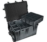 PELI 1660 Valigia resistente agli urti per apparecchi fotografici e cinematografici, IP67 Impermeabile e a prova di polvere, Capacità di 160L, Prodotto in Germania, Con divisori imbottiti, Colore Nero