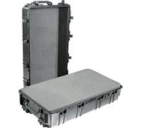 PELI 1780 Contenitore di trasporto estremamente resistente, IP67 Impermeabile e a prova di polvere, Capacità di 216L, Prodotto in USA, Con Inserto in schiuma personalizzabile, Colore Nero