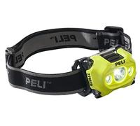 Peli 2765Z0 Torcia Frontale Premium A LED A Terra Con Visione Notturna, Omologata ATEX Zona 0, di Alta Qualità Per L'Industria E I Vigili Del Fuoco, IP54 Resistente A Acqua, 141 Lumen, Colore: Giallo