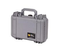 PELI 600004GR Valigia per telecamere professionali, IP67 Impermeabile e a prova di polvere, Capacità di 3L, Prodotto in USA, Con inserto in schiuma personalizzabile, Colore Grigio