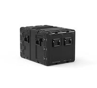 PELI Hardigg 7U Blackbox Rack Mount Case, Custodia Rack 19" Portatile Per Elettronica Sensibile, Altezza Rack: 7 U, Lunghezza Rack: 610 Mm, Fabbricato In USA, Colore: Nero