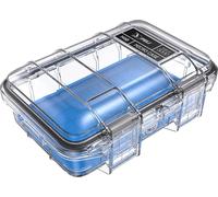 PELI M40 Micro Case - Protezione Compatta per Attrezzature di Valore e Utensili Compatti; Resistente all’Acqua, alla Polvere e agli Urti; Volume 1 Litro; Colore: Blu/Trasparente