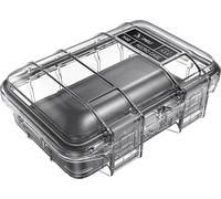 PELI M40 Micro Case - Protezione Compatta per Attrezzature di Valore e Utensili Compatti; Resistente all’Acqua, alla Polvere e agli Urti; Volume 1 Litro; Colore: Nero/Trasparente