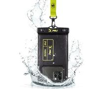 Peli Marine - Custodia impermeabile IP68 (dimensioni normali), custodia per telefono galleggiante impermeabile per iPhone 16 Pro Max/iPhone 15 Pro/14 Pro/13/12/S25, con cordino rimovibile, nero/giallo