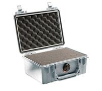 PELI Protector 1150 Professional Camera Case, IP67 Impermeabile, Capacità di 3L, Prodotto in USA, Con Inserto in schiuma personalizzabile, Colore Grigio