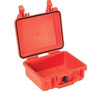 PELI Protector 1200 Valigia antiurto, IP67 Impermeabile e a Prova di Polvere, Capacità di 4L, Prodotto in USA, Senza Schiuma, Colore Arancione