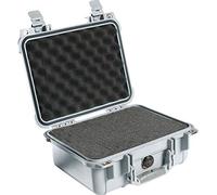PELI Protector 1400 Valigia Resistente agli Urti, IP67 Impermeabile, Capacità di 9L, Prodotto in Germania, Con Inserto in Schiuma Personalizzabile, Colore Grigio