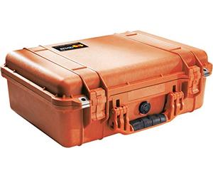 Pelican 1500 Custodia per fotocamera con schiuma (arancione)