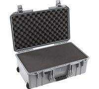 Pelican Air 1535 - Custodia con schiuma (edizione 2020 con chiusura a pulsante), colore: Argento (015350-0002-180)