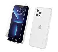 Pelican iPhone 12 / iPhone 12 Pro Case with Tempered Glass Screen Protector [Wireless Charging Compatible] [15ft MIL-Grade Drop Protection] Anti-Yellowing Phone Cover - Clear