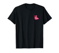 Pelican Minimalist Rosso Rosa Cuore Donne Ragazze Maglietta