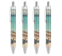 Pelican On The Beach - Penna a sfera retrattile, punta fine da 0,5 mm, ad asciugatura rapida, scrittura liscia, 1 pezzo come da foto 3