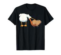 Pelican Tries to Eat Capybara Funny Cute Kawaii Funny Meme Maglietta