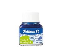 Pelikan 201616 Inchiostro China 523-12, Viola Blu, 10 ml in Vetro, Utilizzabile su Carta, Cartoncini da Disegno e Film Opacizzati