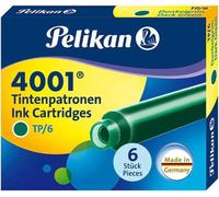 Cartucce inchiostro 4001 TP6 - lunghezza 39mm - verde scuro - Pelikan - conf. 6 pezzi