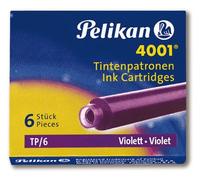 Cartucce inchiostro 4001 (TP/6) - lunghezza 39mm - viola - Pelikan - scatola 6 cartucce