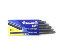 Pelikan 310607 - Cartucce d'inchiostro 4001 GTP/5, confezione da 5, colore: Blu/Nero