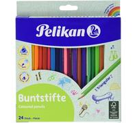 Pelikan 700122 - Matite colorate triangolari, 24 pezzi, FSC