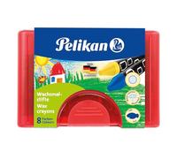 Pelikan 8 Pastelli a Cera , Impermeabili, Colori assortiti