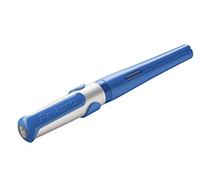 Pelikan 802901 Penna Stilografica a Cartuccia, Fusto Blu, Pennino M, Grip Antiscivolo, Impugnatura Ergonomica, per Destri, Set Scuola, Sistema Antimacchia