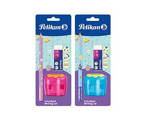 Pelikan 807432 starter set con matita per imparare a scrivere, gomma e temperino