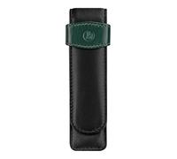 Pelikan 923722 - Astuccio in pelle per 2 penne, colore: Nero-Verde