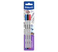 Pelikan 940627 fine Liner 96, 3 pezzi in confezione blister, Rosso/Blu/Nero.