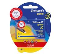 Pelikan 960575 Griffix - Cartucce d'inchiostro per penna (2 x blister da 5), colore: Blu