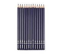Pelikan 979393 - 12 Matite e Gommino, Grafite HB, Confezione Risparmio, Legno Certificato FSC, Fusto Verniciato a Sezione Esagonale, Mine Resistenti alla Rottura
