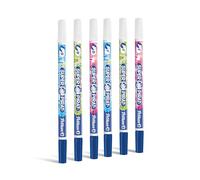 Pelikan, Cancellino Inchiostro Super Pirat 850 a Doppia Punta, Correttore a Penna Punta F + B per Cancellare e Riscrivere, 6 Pezzi, Kit Scuola
