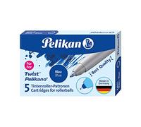 Pelikan Cartucce Sferografiche KM5 Blu Royal, Confezione 10 Unità, 2 Scatole da 5 Cartucce, per Serie Grand Prix, Twist e Griffix, Punta M Indeformabile, Made in Germany
