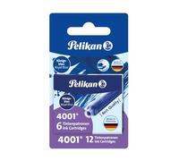 Pelikan Cartucho de Tinta 4001 tp / 6 Azul Royal 2x 6 Piezas Blister
