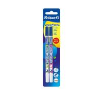 Pelikan 921742 Cancellino Inchiostro Super Pirat 850B/2/F a Doppia Punta, Correttore a Penna Punta F, 2 Pezzi