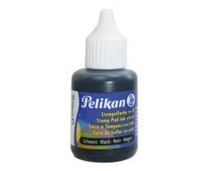 Pelikan - Colore per timbri tipo 4, con TML, 30 ml, con contenitore in plastica nera, con pennello
