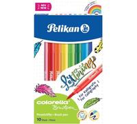 Pelikan Colorella Brushpen, 10 Pennarelli con Punta a Pennello