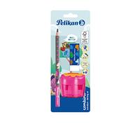 Pelikan Combino® - Set con matita, gomma e temperamatite, colore: Rosa