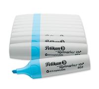 Pelikan Evidenziatore 490 eco, blu neon, 10 pezzi, con punta a scalpello