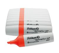 Pelikan Evidenziatore 490 eco, rosso fluo, 10 pezzi, con punta a scalpello