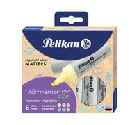 Pelikan Evidenziatore 490® eco, set di 6 colori pastello in custodia