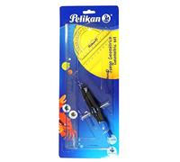 Pelikan - Geometry Set 5 unità: Compasso, Righello, 2 Squadre, Goniometro: Set Scuola - 700252