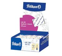 Pelikan Gomma Pane UG 20 Bianca, Gomme da Cancellare, Adatte per Disegno Tecnico, Artistico e Scolastico, per Carboncino e Grafite, Confezione da 20 Pezzi