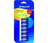Pelikan Gomme da Cancellare, AL 30, Gomma Bianca per Matita, Adatta per Disegno Tecnico e Scolastico, Prodotto in Germania, Confezione da 6 Pezzi