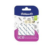 Pelikan Gomme da Cancellare, UG 20, Gomma Bianca, Adatta per Carboncino e Grafite, Senza Lattice e Ftalati, Prodotto in Germania, Confezione da 2 Pezzi