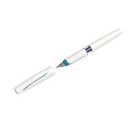 Pelikan ILO Penna Stilografica Fusto Bianco, Pennino Ultrascorrevole, Per la Scuola e Ufficio, Destrimani e Mancini, Cartuccia Blu Inclusa, Ricaricabile, Made in Germany