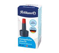 Pelikan, Inchiostro per Timbri a Tampone senza Olio 4K, Prodotto da 28 ml, Colore Rosso, Adatto per Tutti i Timbri, Indicato per l'Ufficio, Prodotto in Germania